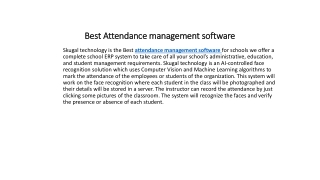 Best Attendance management software