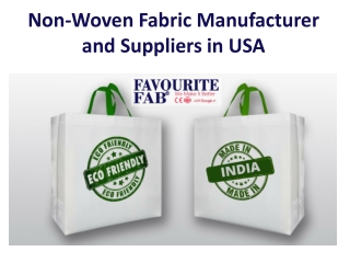 Non-Woven Fabric Manufacturer and Suppliers in USA
