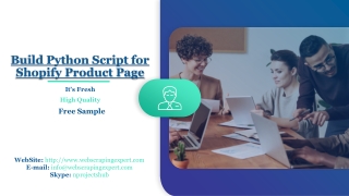 Build Python Script for Shopify Product Page