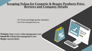 Scraping Nykaa for Cosmetic & Beauty Products Price, Reviews and Company Details