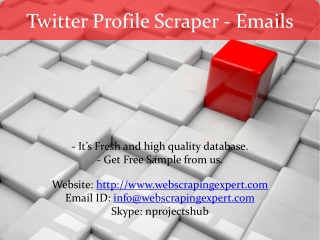 Twitter Profile Scraper - Emails