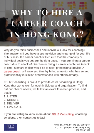 Why to Hire a Career Coach in Hong Kong?