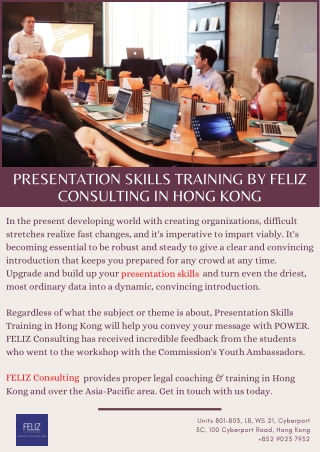 Presentation Skills Training by FELIZ Consulting in Hong Kong
