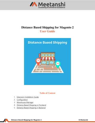 Magento 2 Distance Based Shipping