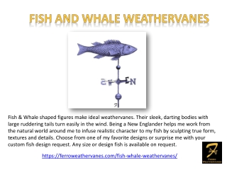 Fish and Whale Weathervanes-Ferro Weathervanes