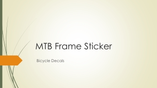 MTB Frame Sticker