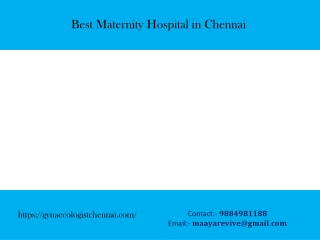 Best maternity hospital in Chennai