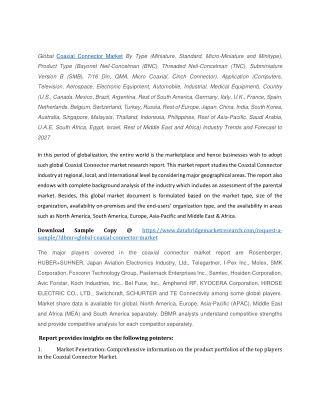 Coaxial Connector Market