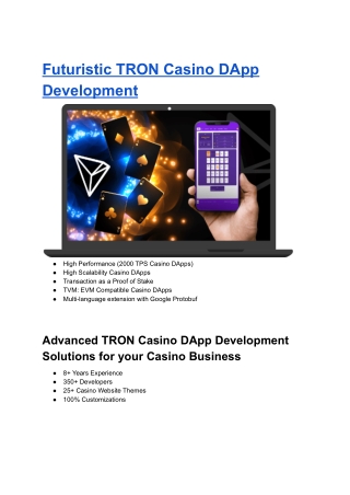 TRON Casino Dapp  Development