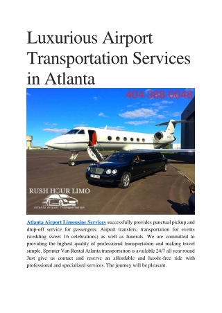 Luxurious Airport Transportation Services in Atlanta-converted