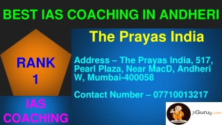 TOP  IAS COACHING IN ANDHERI