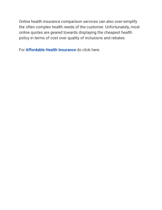 Affordable Health Insurance