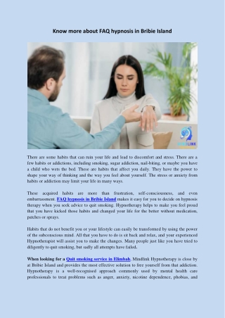Know more about FAQ hypnosis in Bribie Island