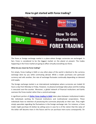 How to get started with Forex trading