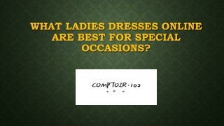 What Ladies Dresses Online are best for Special Occasions?