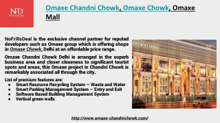 Omaxe Chandni Chowk, Omaxe Chowk, Omaxe Mall