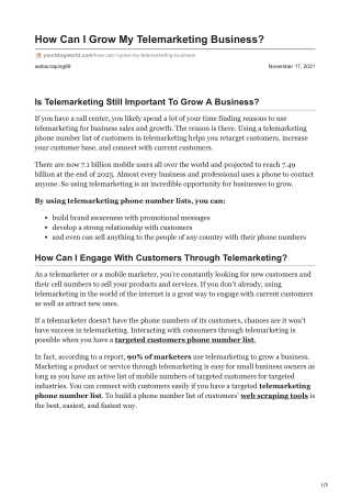 How Can I Grow My Telemarketing Business