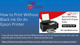 How to Print Without Black Ink On An Epson Printer