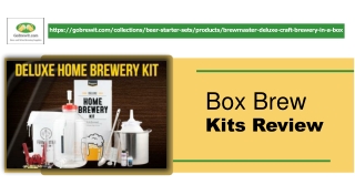 Check the Box Brew Kits Review in Gobrewit for Buying the Alcohol-Making Equipment