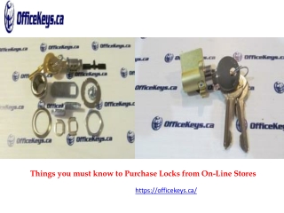 Things you must know to Purchase Locks from On-Line Stores