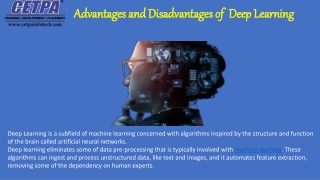 Advantages and Disadvantages of Deep Learning