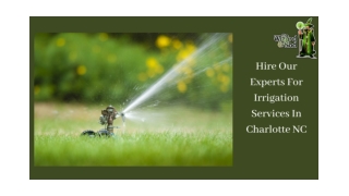 HIRE OUR EXPERTS FOR IRRIGATION SERVICES IN CHARLOTTE NC