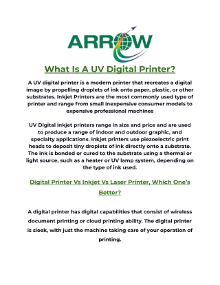 What Is A UV Digital Printer?