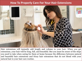 How To Properly Care For Your Hair Extensions?