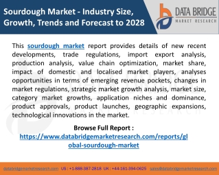 Sourdough Market Industry Synopsis, Segment Analysis, & Business Outlook 2021