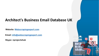 Architect's Business Email Database UK