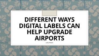 Different Ways Digital Labels can Help Upgrade Airports