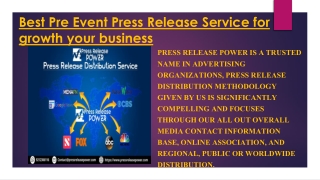 Best Pre Event Press Release Service for growth