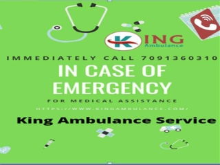 Avail Best Ambualnce in ranchi by King Ambulance