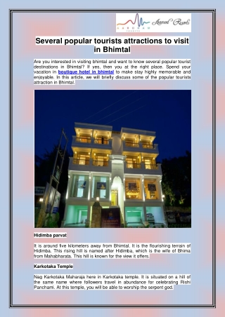 Best Hotel in Bhimtal