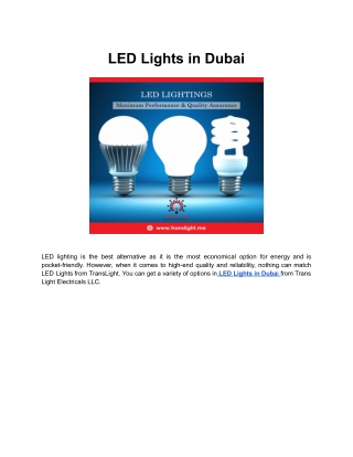 LED Lights in Dubai