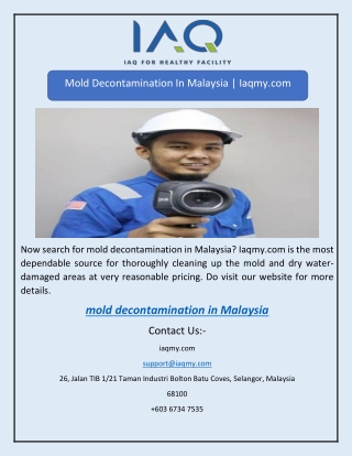 Mold Decontamination In Malaysia | Iaqmy.com