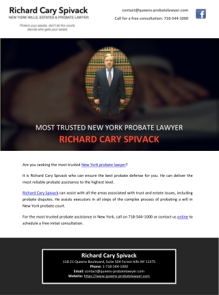 MOST TRUSTED NEW YORK PROBATE LAWYER