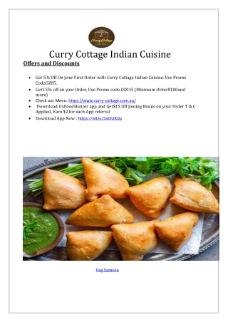 5% off - Curry Cottage Indian Cuisine Delivery and Take away, NSW