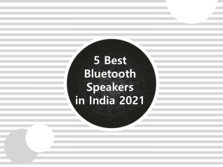 5 Best Bluetooth Speakers in India 2021