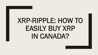 XRP-Ripple: How To Easily Buy XRP in Canada?
