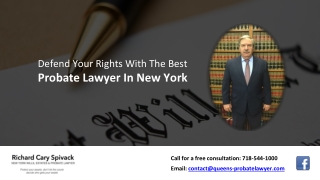 Defend Your Rights With The Best Probate Lawyer In New York