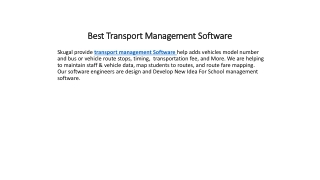 Best Transport Management Software