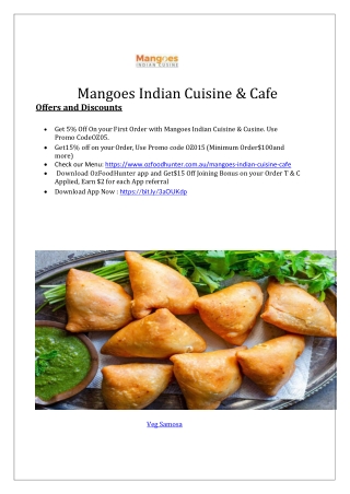5% Off - Mangoes Indian Cuisine & Cafe Springwood, NSW