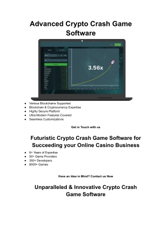 Crypto Crash Game Software