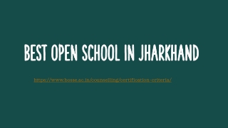 Best Open School in Jharkhand