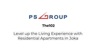 Level up the Living Experience with Residential Apartments in Joka