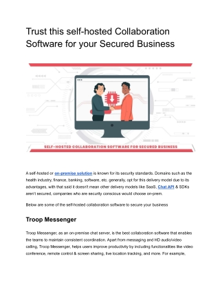 Trust this self-hosted Collaboration Software for your Secured Business