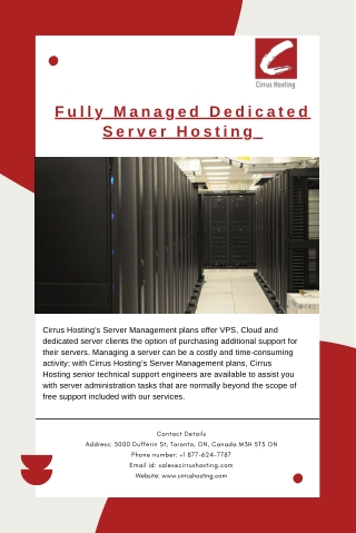 Fully Managed Dedicated Server Hosting