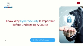 Know Why Cyber Security Is Important Before Undergoing A Course
