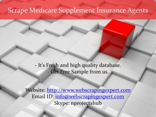 Scrape Medicare Supplement Insurance Agents